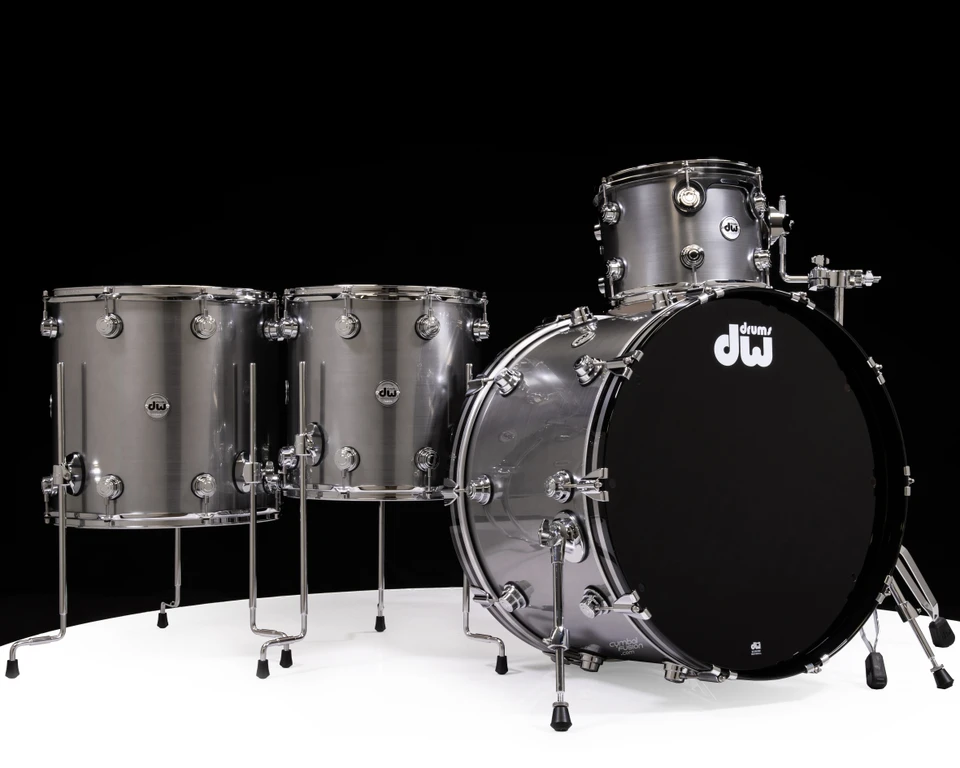 DW Collector's 4pc Maple SSC Kit - Stainless Steel Finishply 12/14/16/24 