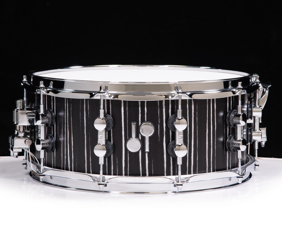 Sonor SQ2 Medium Maple 6x14 Snare Drum - Ebony White Stripes (1030140-2)
