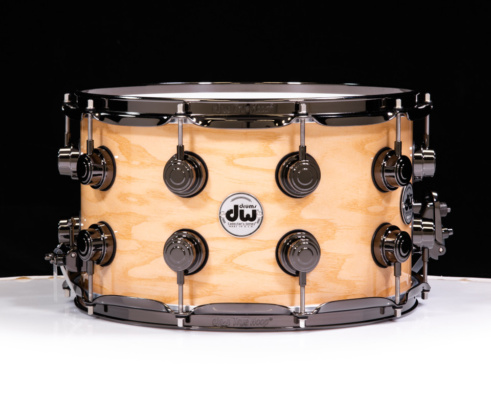 DW Collector's Series Maple 8x14 Snare Drum Ash Burl Swirl