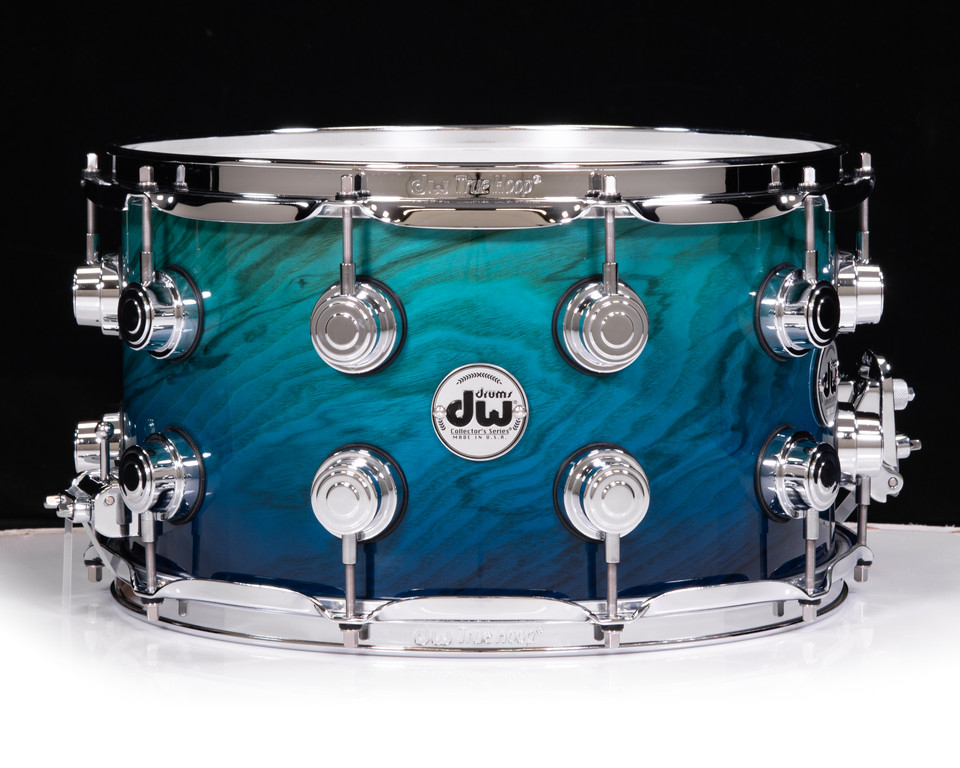 DW Collector's 8x14 Maple Snare - Electric to Pale Regal Blue w/Chrome (DRX60814SSC-1268865)