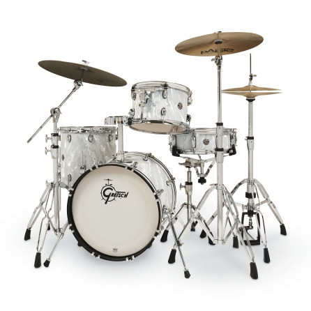 Gretsch Catalina Club Jazz 4-Piece Shell Pack 18" White Satin Flame