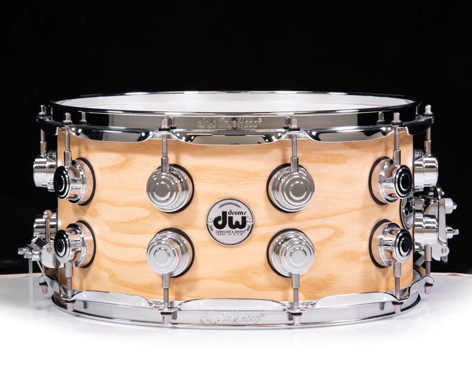 DW Collector's Series Maple 7x14 Snare Drum Ash Burl Swirl