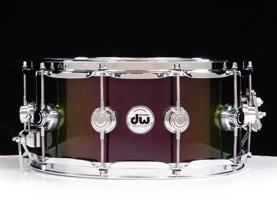 DW Collector's Brass 6.5x14 Snare Drum - Twisted Guava (Custom Finish) (DRVD6514SVGUAVA)