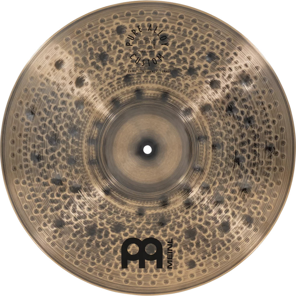 Meinl Cymbals 18 in. Pure Alloy Custom Extra Thin Hammered Crash Cymbal