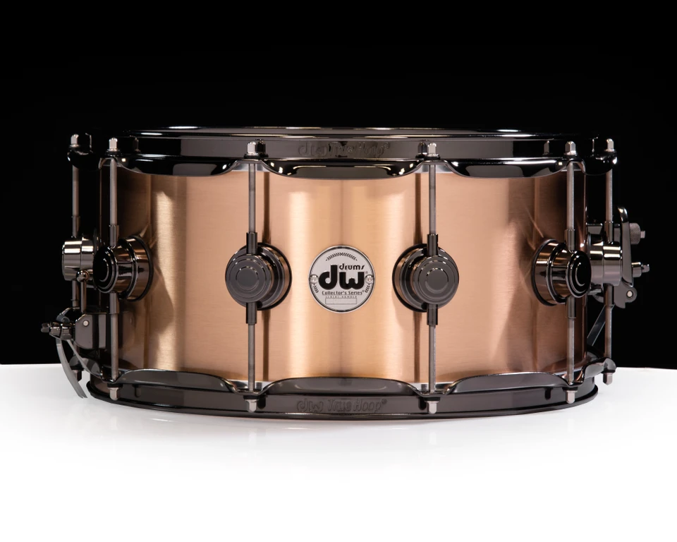 DW Collector's 6.5x14 Brushed Bronze Snare Drum with Black Nickel