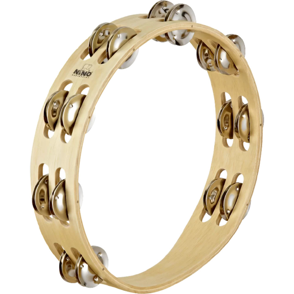 Nino 10" Wood 2 Row Tambourine (NINO15)
