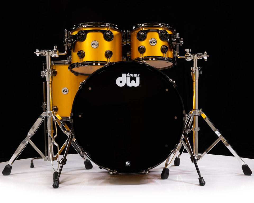 DW Collector's 4pc 333 Maple Kit - Vegas Gold Metallic w/Black Nickel