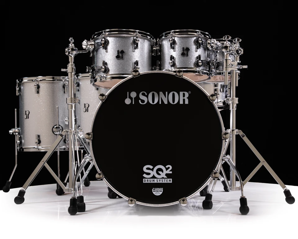 Sonor SQ2 7pc Maple Drum Set - Silver Sparkle Lacquer