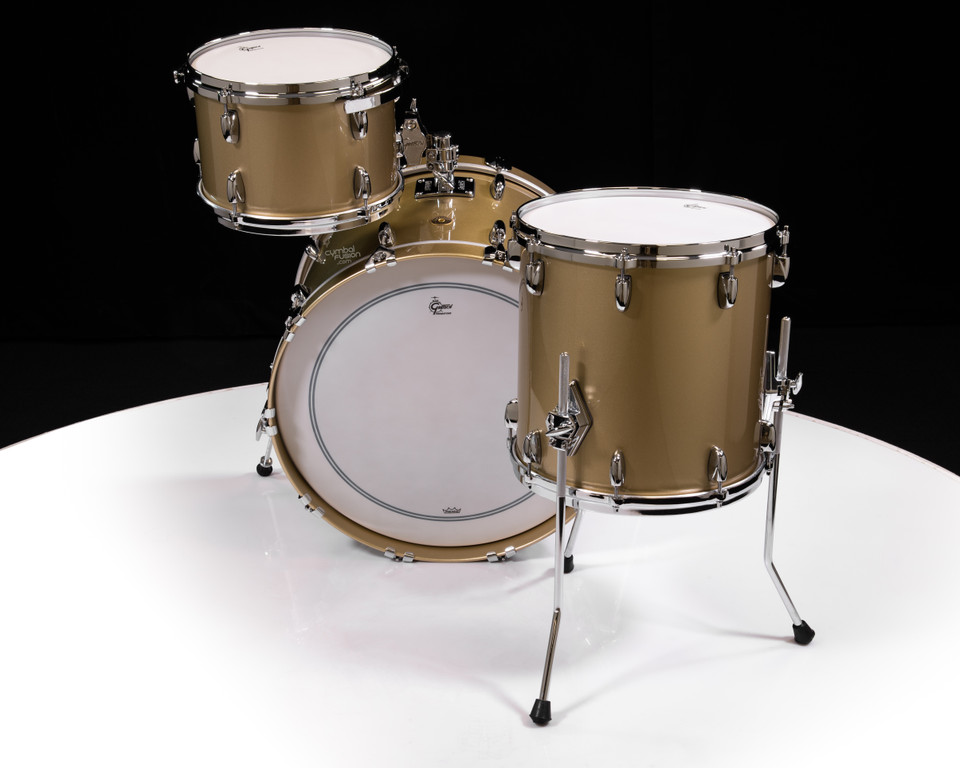 Gretsch USA Custom 3pc Gold Mist 12/14/22 - CymbalFusion.com