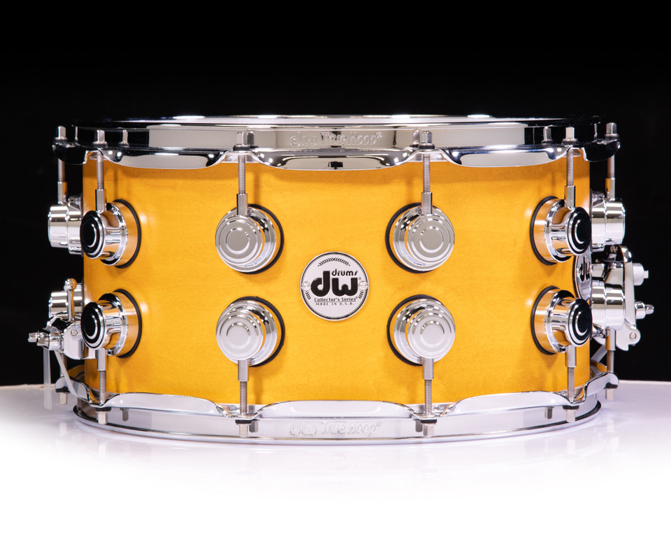 DW Collector's 7x14 SSC Maple Snare - Amber Satin Oil w/Chrome HW