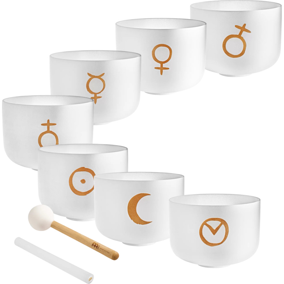 Meinl Sonic Energy Planetary Tuned Crystal Bowl Chakra Set