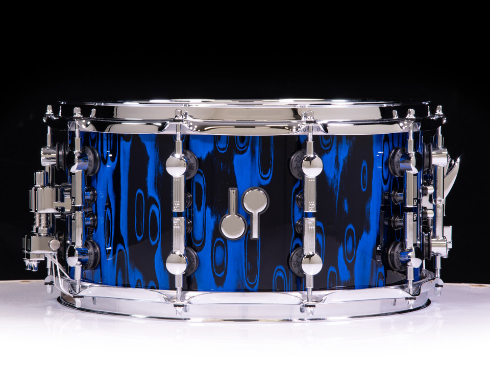 Sonor SQ2 14"x7" Medium Beech Snare - Blue Tribal