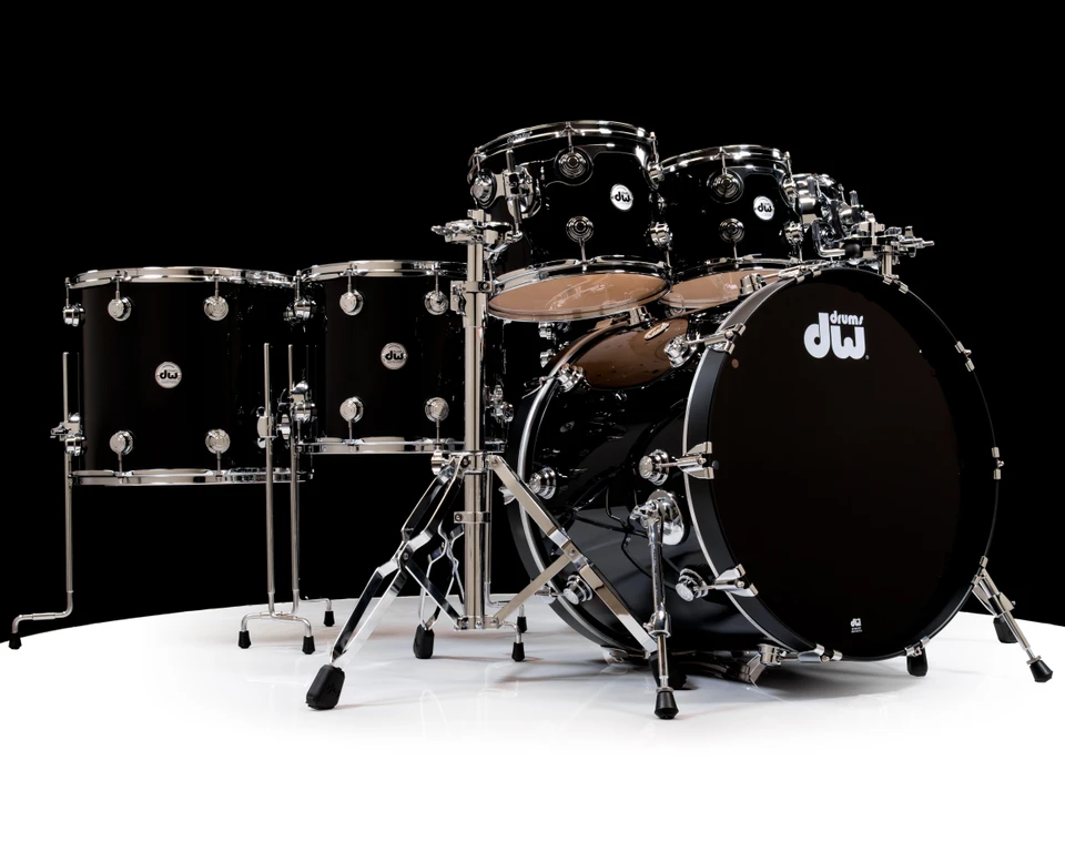 DW Collector's 7pc Maple SSC Kit - Gloss Black Finishply w/Chrome HW