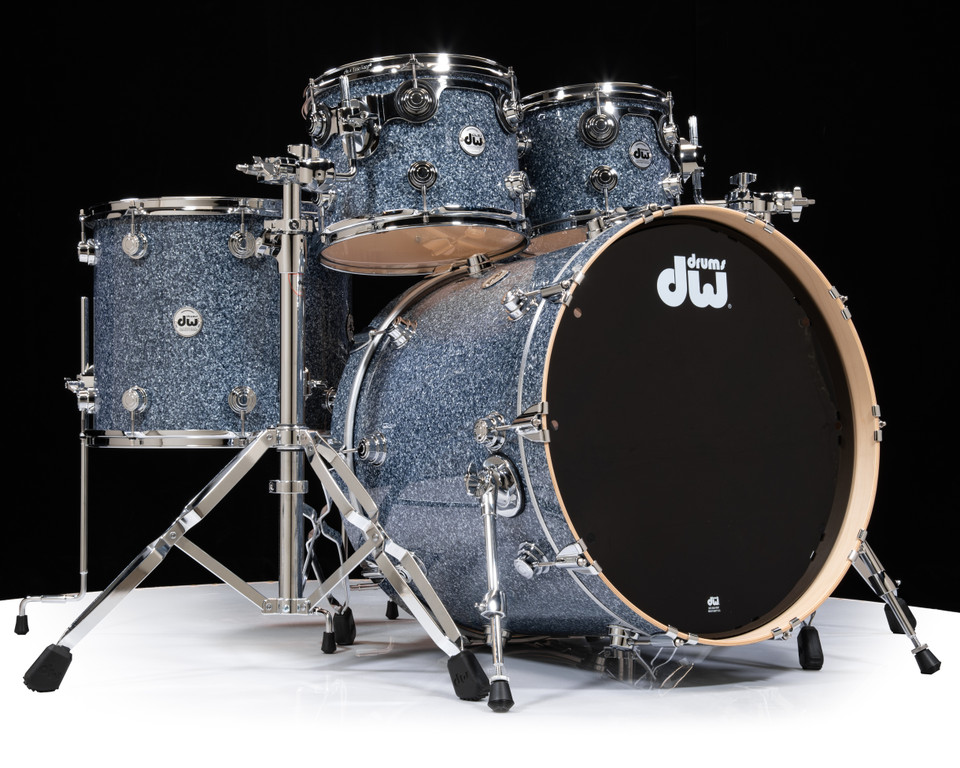 DW Collector's 5pc Maple SSC Kit- Blue Granite w/Chrome HW