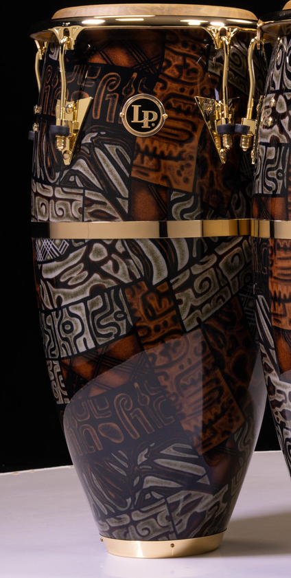 LP Limited Edition Tribal Finish 11" Quinto Fiberglass with Gold