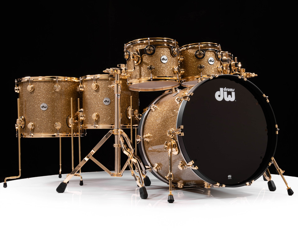 DW Collector's 6pc Maple SSC Kit - Gold Glass w/ Gold HW (1335440)