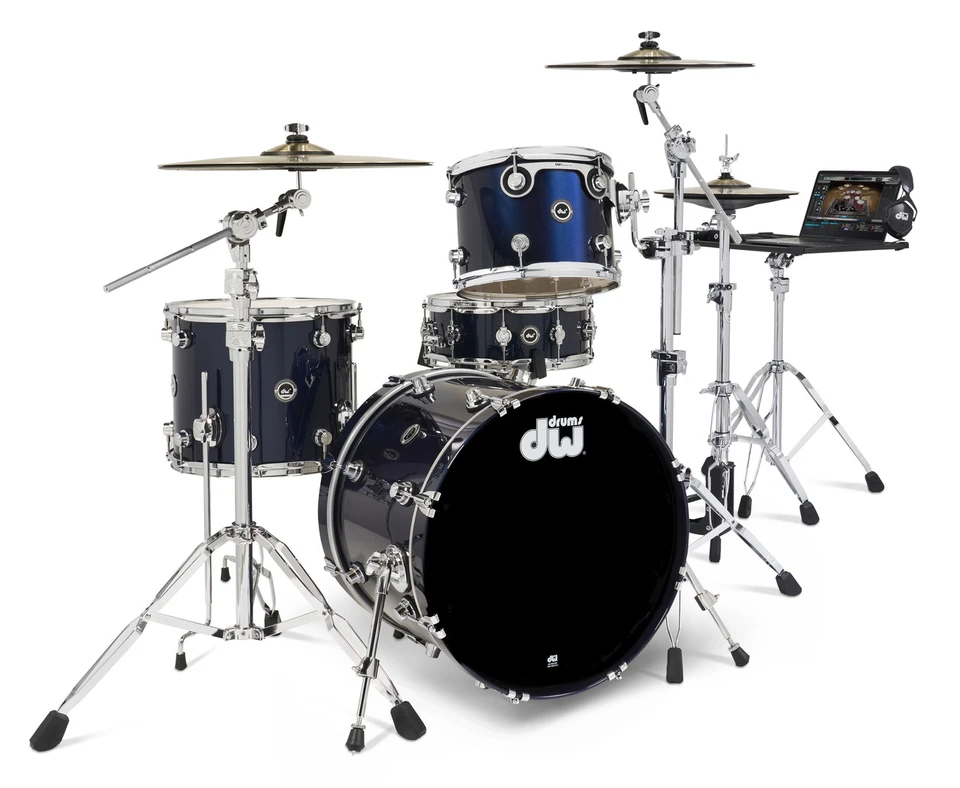 DWe 4-Piece Drum Kit Bundle - Midnight Blue Metallic