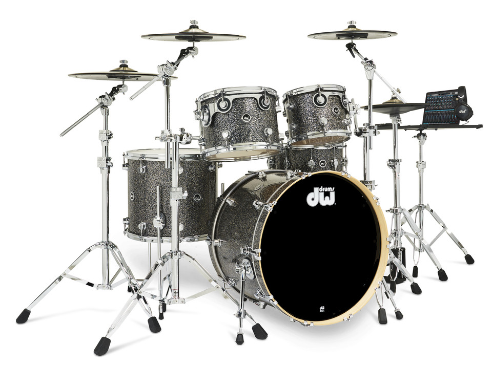 DWe 5-Piece Drum Kit Bundle - Black Galaxy (DEKTFP05TB070CP)