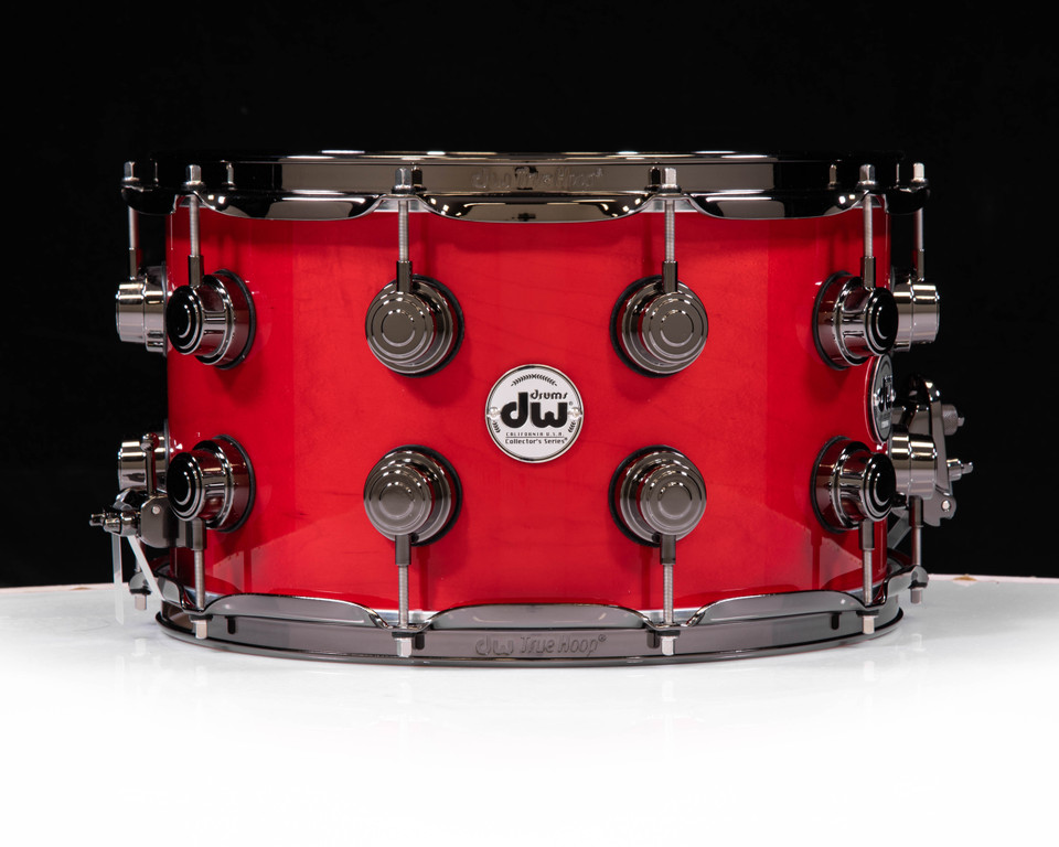 DW Collector's 8x14 SSC Maple Snare - Candy Apple Red w/Black Nickel (1333687)