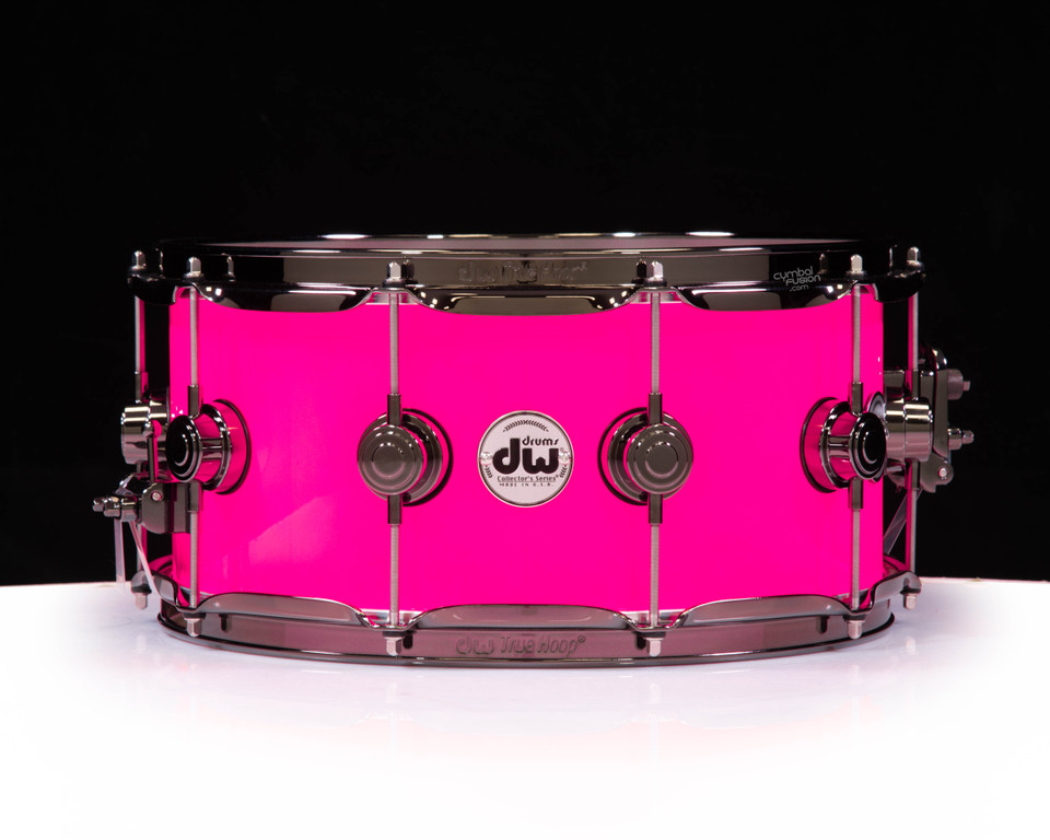 DW Collector's 6.5x14 SSC Maple Snare - Neon Hot Pink w/Black Nickel (1333679)