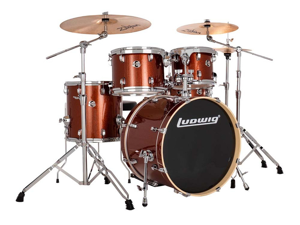 Ludwig Element Evolution 5pc Complete Drum Set - Copper Sparkle (LE522024)