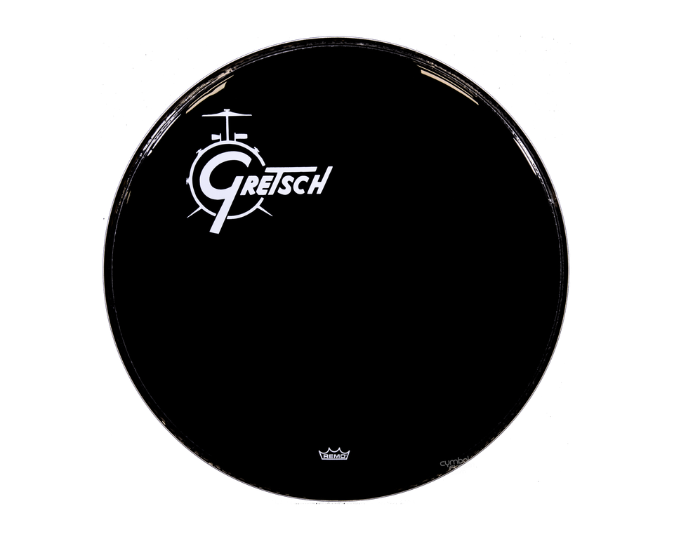 Gretsch Offset Logo Ebony 18" Bass Drum Head (GRDHEB18O)