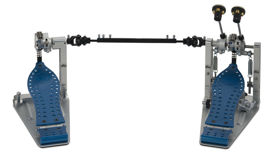 DW Machined Chain Drive Double Pedal Blue Foot BD/Heel