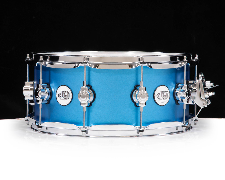 DW Design Series 6x14 Maple Snare Drum - Aqua Metallic (DDLM0614SSAM)