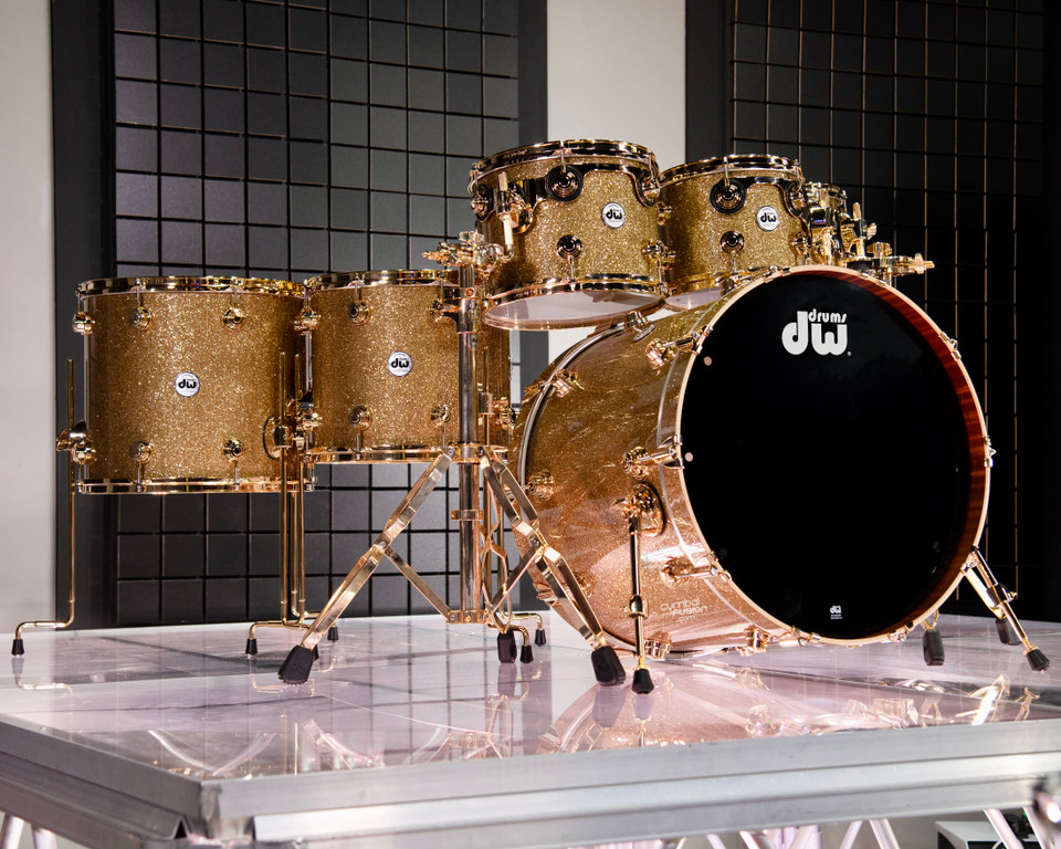 DW Collector's 6pc Maple Mahogany Kit - Gold Glass w/Gold HW