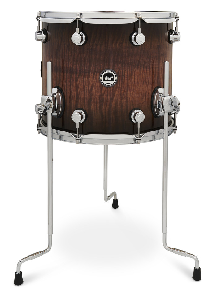 DWe 12"x14" Floor Tom - Candy Black Burst over Curly Maple Exotic (DEEX1214TTCLCMB) 