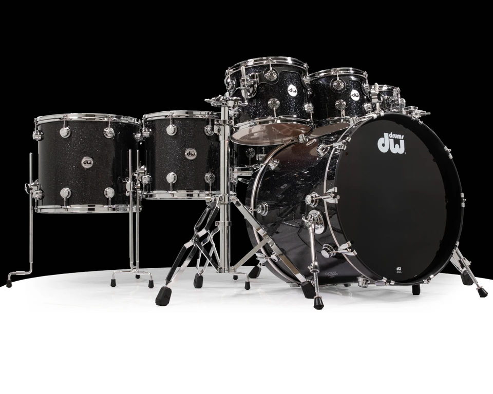 DW Collector's 7pc Maple Mahogany Shell Pack - Black ICe (1355507)