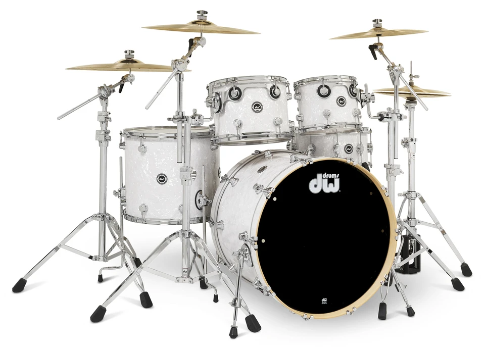 DWe 5-Piece Drum Kit Bundle - White Marine Pearl (DEKTFP05TBWMCP)