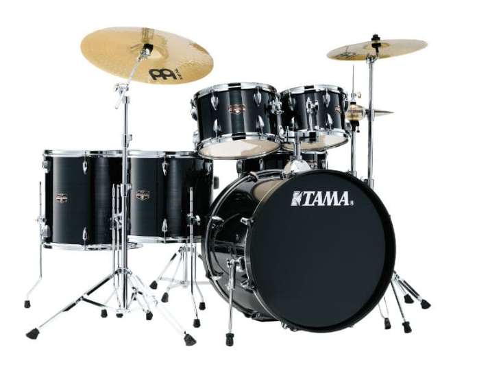 Tama Imperialstar 6pc Complete Drum Set w/Hardware- Hairline Black (IE62CHBK)