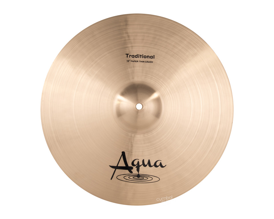 Aqua 16" Traditional Paper Thin Crash - Black Logo (AC16T-PT)