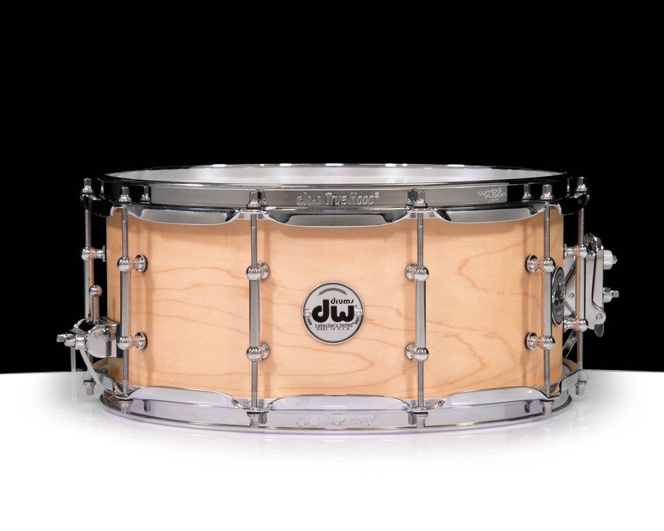 DW Collector's 6x14 Maple Snare Drum w/ Tube Lugs - Hard Satin Natural