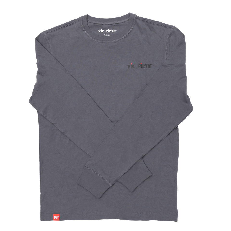 Vic Firth Long Sleeve Gray Tee