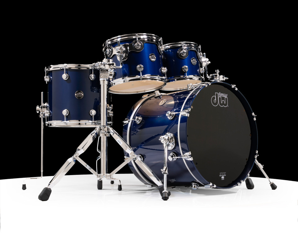 DW Performance Series 4pc Roadster Blue Metallic Lacquer - 10/12/14/20 (Roadster414)