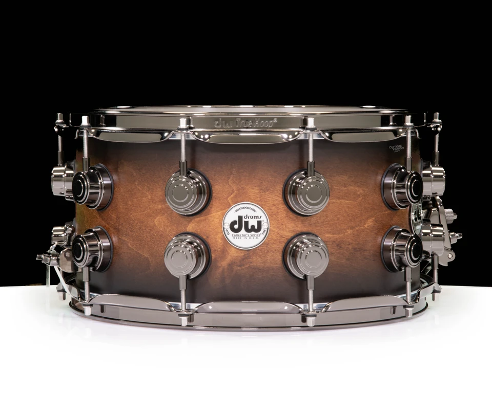 DW Collector's 7x14 Maple SSC Snare Drum - Honey to Ebony Burst