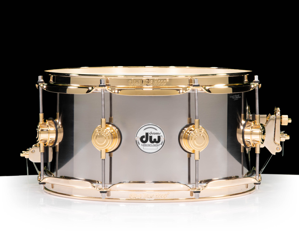 DW Collector's Series 6.5x13 Stainless Steel Snare w/Gold