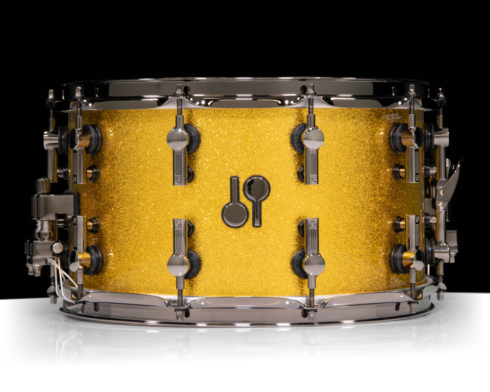Sonor SQ2 14x8 Vintage Maple Snare - Gold Sparkle Black Chrome