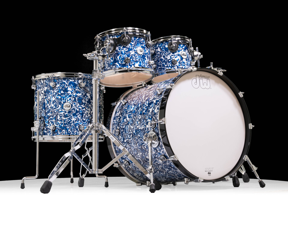 DW Design Series 4pc Shell Pack - Blue Lightning