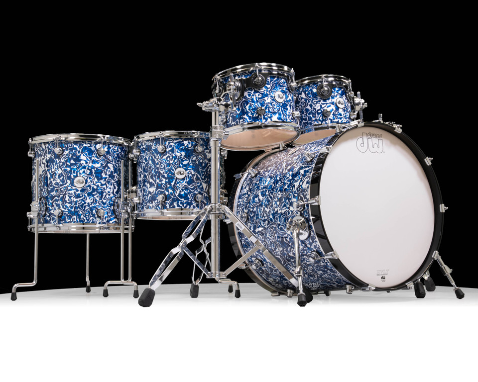 DW Design Series 5pc Shell Pack - Blue Lightning 10/12/14/16/22