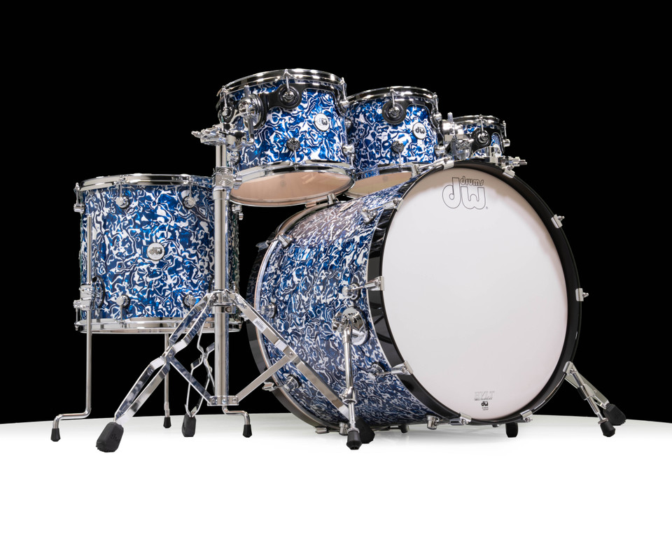 DW Design Series 5pc Shell Pack - Blue Lightening 8/10/12/16/22