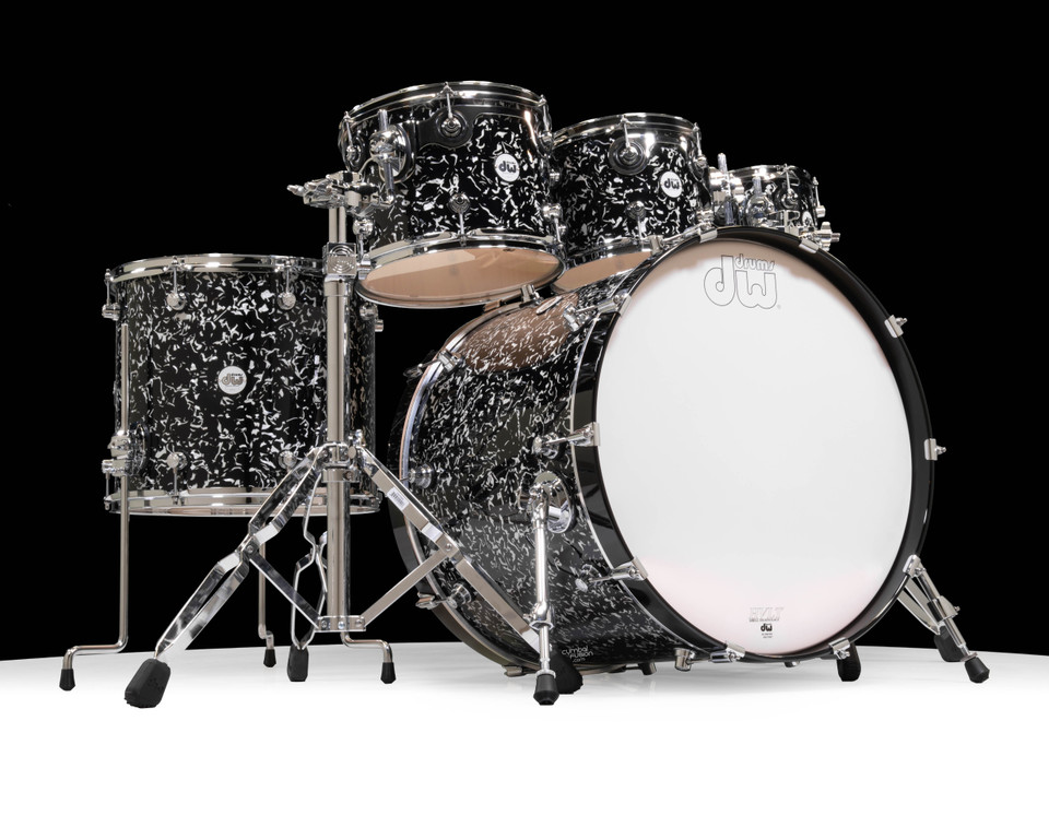 DW Design Series 5pc Shell Pack - Black Lightning 8/10/12/14/16/22