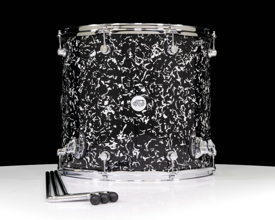 DW Design Series 16x18 Floor Tom Black Lightning