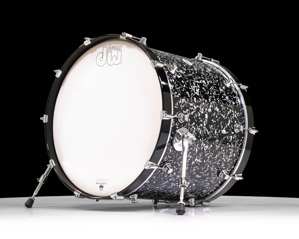 DW Design Series 18X22 Bass Drum - Black Lightning