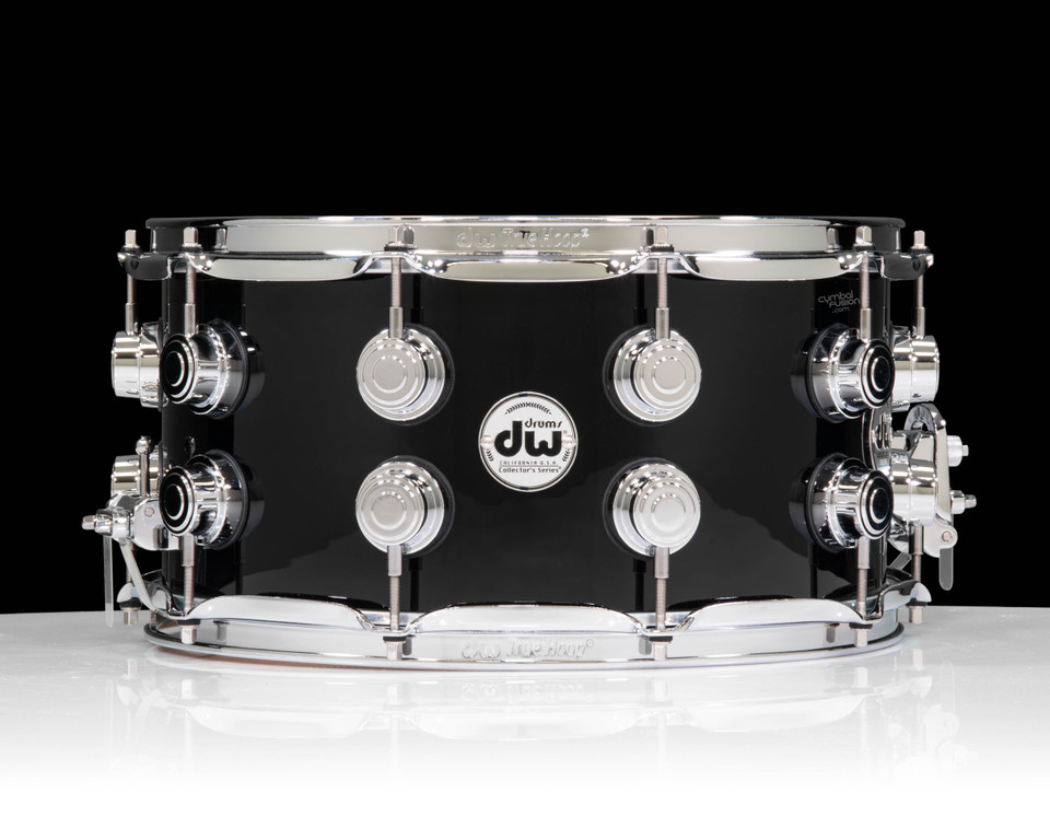 DW Collector's 7x14 SSC Maple Snare - Gloss Black w/Chrome HW