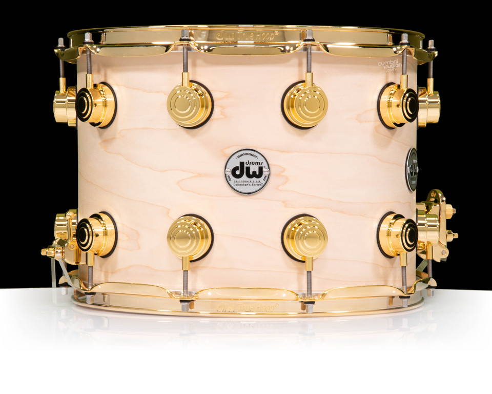 DW Collector's 10x14 Maple SSC Snare - Natural Satin Oil w/Gold Hardware