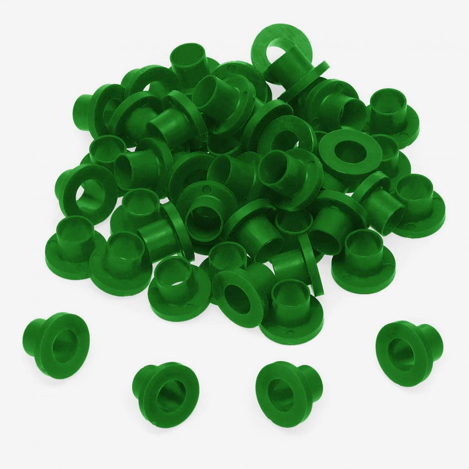 100 green nylon tension rod washers