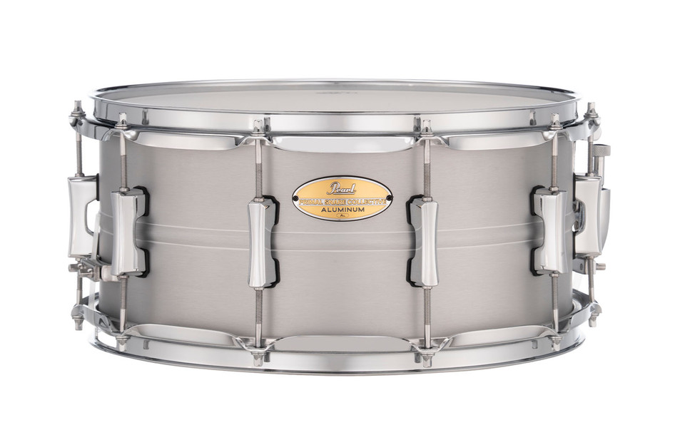 Pearl Primal Collective 14x6.5  Aluminum Snare facing forward
